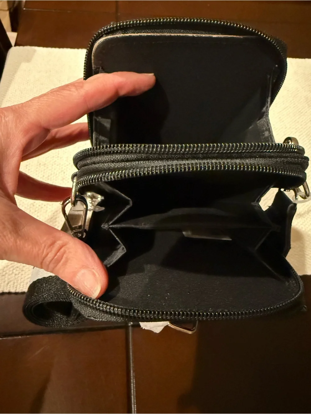 Disney Black Crossbody Bag with Blue Stitch Graphic